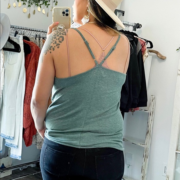 GREEN Henley Tank - Picture 2 of 6